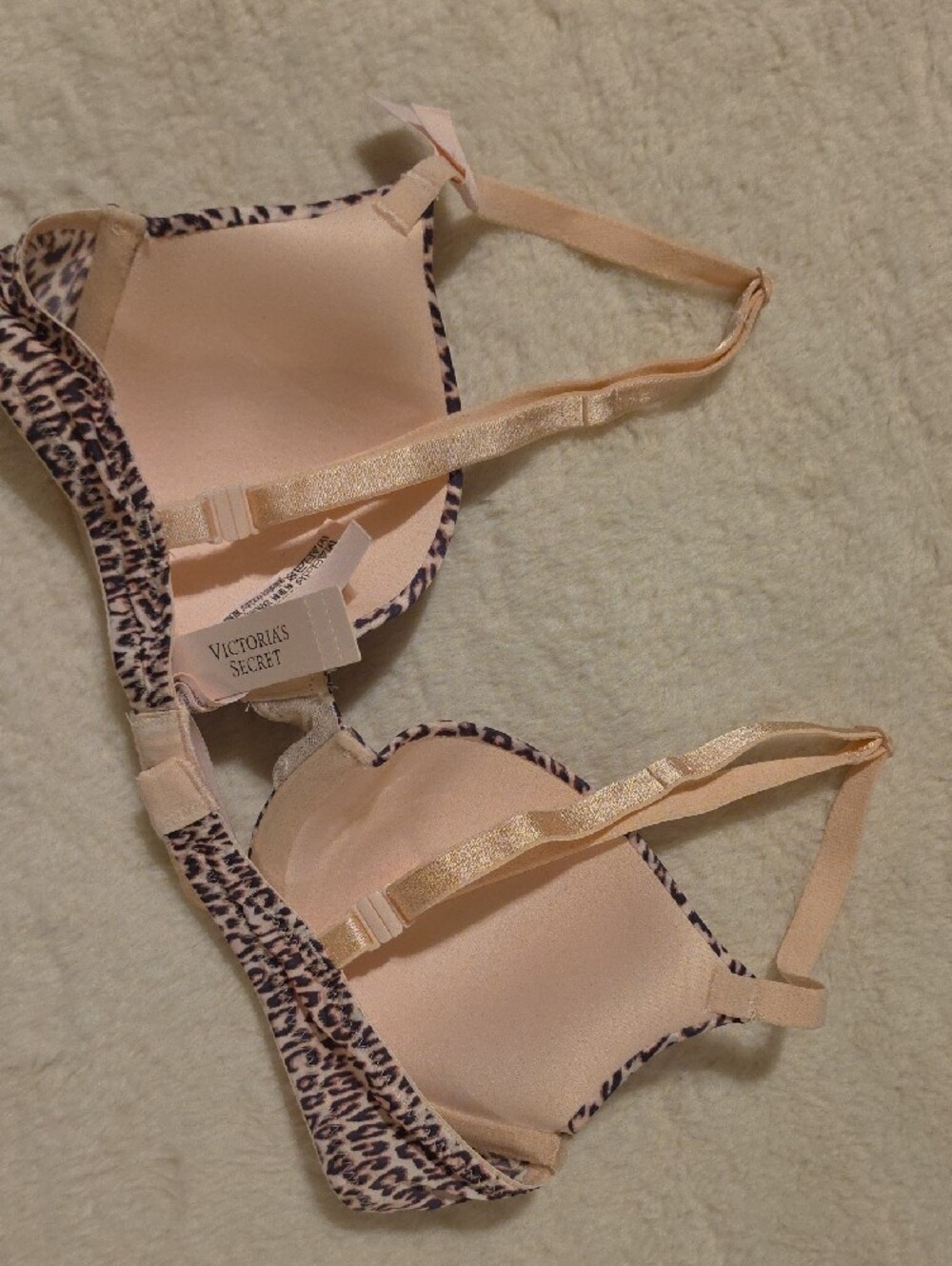 NWT Victoria's Secret Pink Leopard Print 32A Bra LIGHTLY LINED - Picture 4 of 14